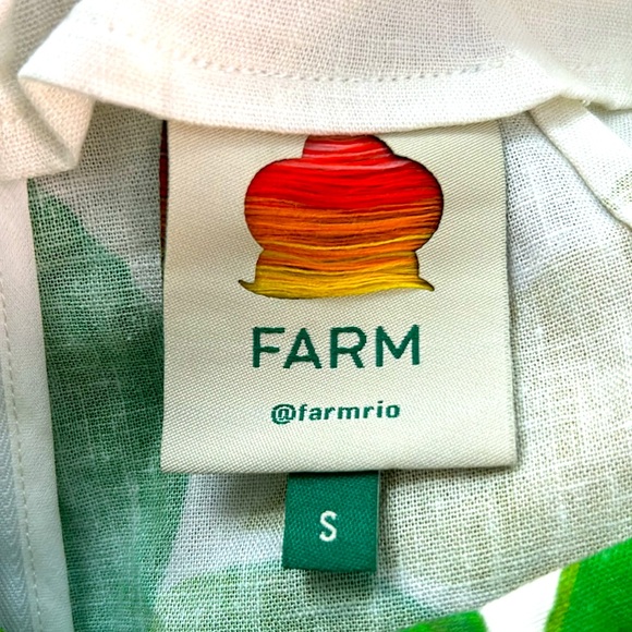 FARM Rio Sz. S White Monstera One ShoulderJumpsuit EUC - Picture 14 of 16